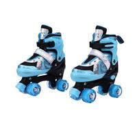 Fabater Pattini a Rotelle, Regolabili, Ruote PU Luminose, Cuscinetti ABEC | Pattini in per bambini, telaio in PP e PU, tripla protezione per la caviglia, taglie S M L, pattinaggio su pista all\'aperto