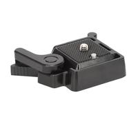 Fabater Piastra di Montaggio a Sgancio Rapido in Lega di Alluminio per Testa a Sfera del Treppiede della Fotocamera, Vite da 3/8" a 1/4", 3 Livelli con Pulsante di Sicurezza, Cuscino in Gomma, QR40