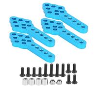 Fabater Piastra di Montaggio Ammortizzatore Regolabile per Auto RC da 4 Pezzi, Altezza Angolare in Lega di Alluminio Regolabile per Cingolato RC 1/10 SCX10, Set di Piastre di Base per Montaggio (BLUE)