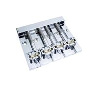 Fabater Ponte per Chitarra Basso, Ponti per Chitarra Hardtail a 4 Corde, Sostituzione Cordiera Selle in Ottone Vintage, Regolazione Spaziatura per Basso Elettrico Jazz a 5 Bulloni