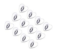Fabater Porta Cellulare Versatile con Anello a Forma di Cuore, Impugnatura in Metallo da 12 Pezzi per Telefoni Cellulari e Tablet, Design Elegante e Adesivo Resistente, Misura 0,98 Pollici (SILVER)