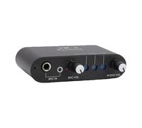 Fabater Preamplificatore Microfonico con Amplificatore di Guadagno della sensibilità Ducking Regolabile per Conferenze in Live Streaming Eventi in Chiesa Metallo 1 unità