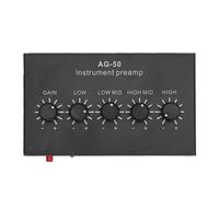 Fabater Preamplificatore Stereo Compatto con Doppi Ingressi e Batteria Ricaricabile per Musicisti Metal 1 unità