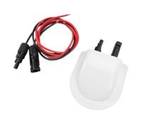 Fabater Pressacavo Solare, Pressacavo Solare ABS a Doppio Ingresso Impermeabile IP68, Alloggiamento Ingresso Doppio Filo in ABS con 2 Linee di Collegamento e 2 Viti per Pannelli del Tetto del (White)
