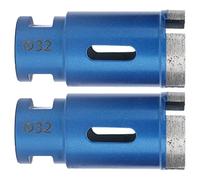 Fabater Punte per Fori in Marmo Blu da 32 Mm, 2 Pezzi, Punta da Trapano Adamas Affilata per Piastrelle in Ceramica di Granito, Cemento, a Tazza per Foratura Rapida per Pietra