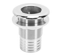 Fabater Raccordo Passante per Scafo, Connettore Dritto per Yacht con Spinato in Acciaio Inossidabile 316, Connettore per Troppopieno di Scarico per Barche, (Uscita Mezza Filettatura da 1-1/2 Pollici