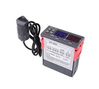 Fabater Regolatore di Temperatura, Ampio Intervallo da -20°C a 80°C Regolatore di umidità, Termostato Digitale con Microcomputer con Sensore Integrato Custodia in ABS Ignifugo per Refrigerazione (12V)