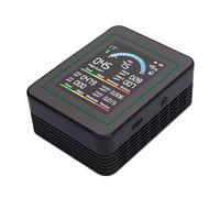 Fabater Rilevatore di CO2 HCHO TVOC Portatile 10 in 1 con Schermo Colorato per il Ministero degli Interni, PM2.5 PM10 Monito (MT13 Black)