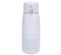 Fabater Scaldalatte Portatile Ricaricabile Scaldabiberon da Viaggio a Riscaldamento Rapido per Viaggi in Auto, Materiale in Acciaio Inossidabile (350 ml 4400 mAh)