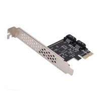 Fabater Scheda Adattatore di Espansione PCI-E a 3.0 III 6 Gbps a 2 Porte, Scheda Controller PCI Express con Chip ASM1061 per Supporto PC Desktop Hot Plug