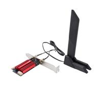 Fabater Scheda WiFi, Scheda WiFi 7 PCIe Bluetooth 5.4 6G 5G 2.4G Adattatore di Rete Wireless Desktop a 3 Bande con Supporto Antenna per 11