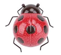 Fabater Scultura Decorativa in Metallo di Coccinella per Giardino e Cortile, Design Autentico, qualità Artigianale, Aggiunge Un Tocco Stravagante All'area Esterna (Rosso)