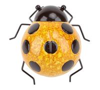 Fabater Scultura Decorativa in Metallo di Coccinella per Giardino e Cortile, Design Autentico, qualità Artigianale, Aggiunge Un Tocco Stravagante All'area Esterna (Yellow)