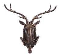 Fabater Set di Ganci da Parete in Resina a Forma di Animale per Asciugamano da Bagno, Cappello e Chiavi, Gancio per Appendere con Decorazione a Forma di Testa di Cervo per, Camera da Letto, (Testa