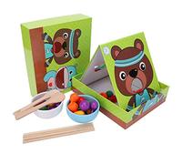 Fabater Set di Giocattoli per Addestramento con Bacchette e Cucchiaio da Gioco per L'alimentazione Prescolare, Coltivazione della Concentrazione Ed Esercizi di Movimento Fine delle Mani per Bambini,