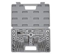 Fabater Set di maschi e filiere Premium 40 pezzi, filettatura SAE unificata, #4 a 1/2",include filettature UNC grosso,UNF fine e NPT,kit di utensili per filettatura essenziale