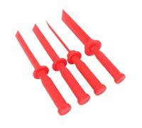 Fabater Set di Raschietti per Scalpelli in Plastica, Comoda Maniglia, Anti-rottura, di Sicurezza, Rosso, 4 Pezzi, Adatti per Rimuovere Decalcomanie Dal Lato Dell'auto, Dimensioni Universali, in nylon.