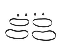 Fabater Set Ingranaggi Cinghia Motore, Ingranaggi in Acciaio Resistente con Cinghie in Gomma per la Sostituzione del Motore, Ampia Applicazione per Prestazioni Ottimizzate, 4 Cinghie, 4