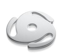 Fabater Solid Alluminio Adattatore Record da 45 Giri/Min per Il Mandrino da 7 Pollici per Giradischi, Facile da Usare, per i Giocatori di Dischi DJ Domestici e Professionali (Silver)