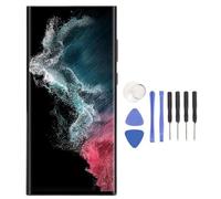 Fabater Sostituzione Schermo Telefono per S22 Ultra SM S908B EU, Display AMOLED de 6,8 Pollici Telaio Digitalizzatore Touch 3D Assemblaggio Completo con Strumento di Riparazione (rosso)