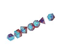 Fabater Squisito Set di Dadi in Resina Poliedrica da 7 Pezzi - Dadi Trasparenti con Numeri RPG per Giochi da Tavolo, Regalo di Ruolo per Amici di Famiglia, Non Tossico (#1)