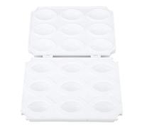 Fabater Stampo per Polpette, 9 Scomparti, Pressa Manuale, Materiale ABS | Pressa per polpettone, plastica ecologica, per polpette di pesce, torte, pasta, antipasti al barbecue fai da te, lavabile
