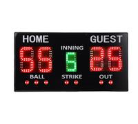 Fabater Tabella di Visualizzazione del Softball Digitale Multifunzionale Caser del Punteggio di Baseball a Cordone con Telecomando, Opzioni di Installazione Flessibili per Ambienti Diversi