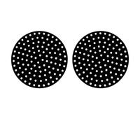 Fabater Tappetini Riutilizzabili per Friggitrice Ad Aria, Inserti Rotondi Antiaderenti in Silicone (9 Inch, 2 Pack), Senza BPA, Facili da Pulire, for Pasti Veloci (BLACK)