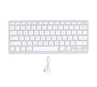 Fabater Tastiera Compatta a 78 Tasti, Tastiera Wireless 5.0 con 12 Tasti di Scelta Rapida Multimediali e USB C Ricaricabile per PC Laptop Tablet Telefono, per Piccolo