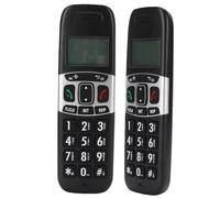 Fabater Telefono Cordless con 2 Ricevitori e Comoda Rubrica DECT 6.0 Conversazioni Sicure per Uso Personale ABS Resistente (Spina degli Stati Uniti)