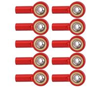 Fabater Testa a Sfera M2 10 Pezzi Supporto per Testa a Sfera RC Link Lega di Alluminio Resistente Alla Corrosione Resistente Alla Corrosione Estremità del Tirante Leggero per Robot per Auto RC (rosso)