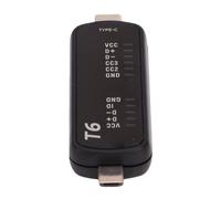 Fabater Tester di Ricarica USB C, Rilevatore di Guasti Digitale T6 a Doppia Porta di Tipo C, Test per Smartphone, Tablet, Laptop