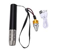 Fabater Torcia a LED ricaricabile con tre sorgenti luminose per la valutazione di giada e gioielli, rilevatore di pietre preziose 365NM, luce bianca, gialla e viola 365