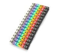 Fabater Tubo di Marcatore del Cavo Colorato, Colori Vivaci, Finitura Fine, Identificazione Semplice, Materiale Plastico Durevole, Numero 0-9, Adatto a Diversi Diametro del Filo Applicabile Scene: