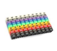 Fabater Tubo di Marcatore del Cavo Colorato, Colori Vivaci, Finitura Fine, Identificazione Semplice, Materiale Plastico Durevole, Numero 0-9, Adatto a Diversi Diametro del Filo Applicabile Scene: