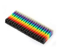 Fabater Tubo di Marcatore del Cavo Colorato, Colori Vivaci, Finitura Fine, Identificazione Semplice, Materiale Plastico Durevole, Numero 0-9, Adatto a Diversi Diametro del Filo Applicabile Scene: