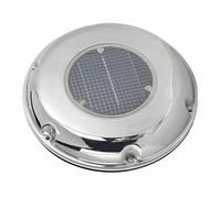 Fabater Ventilatore per Scarico Barca in Acciaio Inossidabile, Alimentato a | Ventilatore solare marino, impermeabile, silenzioso, previene l\'odore di condensa di muffa, per il ponte della cabina