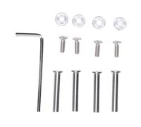 Fabater Viti Ventola Case Computer, Viti di Montaggio Ventola CPU Anodizzata in Lega di Alluminio con Rondelle, per Ventole di Raffreddamento Case PC da 25mm 30mm Radiatore (SILVER)