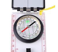 FabaterBussola Multifunzionale,Sopravvivenza Portatile all'aperto Campeggio Escursionismo Zaino Tascabile Bussola con Righello di mappatura, Specchio, Cordino,Kit di Emergenza Bussola di Navigazione