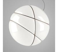 Fabbian Armilla sospensione vetro bianco, brunito F50A0101