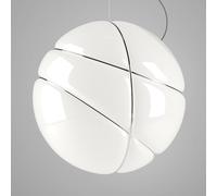 Fabbian Armilla sospensione vetro bianco, cromo F50A0301