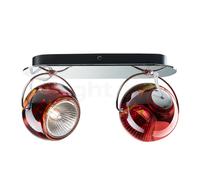 Fabbian Beluga Colour Lampada da parete o soffitto 2 fuochi, rosso