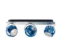 Fabbian Beluga Colour Lampada da parete o soffitto 3 fuochi, blu