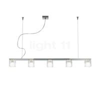 Fabbian Cubetto Lampada a sospensione 5 fuochi, cristallo, G9