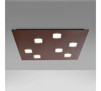 Fabbian Plafoniera LED Quarter quadrata a 7 luci Fabbian
