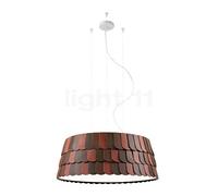 Fabbian Roofer Lampada a sospensione, marrone, ø80 cm