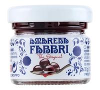 FABBRI 1905 - Ciliegie amarena allo sciroppo | Ciliegie disossate dall'Italia in sciroppo | Topping ideale per ghiaccio, yogurt, dessert e cocktail. Contenuto: 35 g