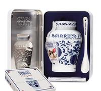 Fabbri 1905 - Cofanetto Regalo Amarena Fabbri in latta | Vaso Amarena Fabbri 600g + Cucchiaino di ceramica decorata + Libro di ricette