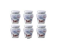 Fabbri Amarena Ciliegie in Sciroppo, Set di 6 Vasetti in ceramica decorativa, 230g, con Portachiavi italy shop service