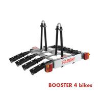 FABBRI PORTABICI DA GANCIO TRAINO BOOSTER 4 BICI IN FERRO RIPIEGABILE PER E-BIKE